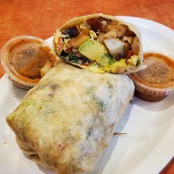 Dink's Deli & Bagels - Veggie Breakfast Burrito $14.50 (4/5)