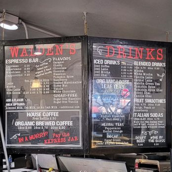 Walden's Coffeehouse - Drink menu - Coffee & Tea Near Me - Reno, Nevada