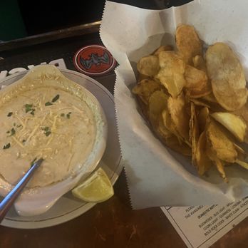 Copper Penny - Crab dip with house chips - American Near Me - Wilmington, North Carolina Copper Penny - Crab dip with house chips - American Near Me - Wilmington, North Carolina
