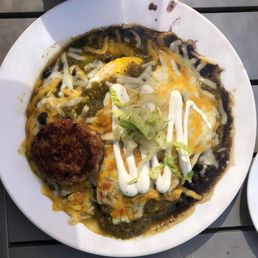Huevos Rancheros (V). House-made sausage was add-on and it was really good!
