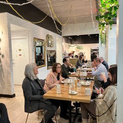 The Speckled Egg PGH - Dining area decorated for the holidays