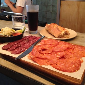 Gerard's Bar - Boar salami (L) & Spanish salami (R) - Cocktail Bars Near Me - Fortitude Valley, QLD