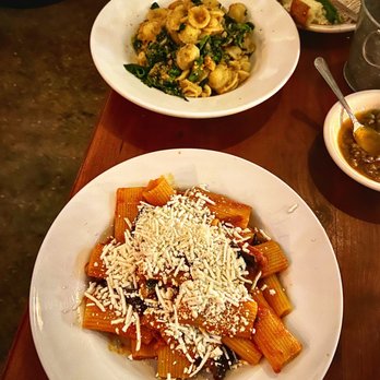 Mercato - Orecchiette Cime Di Rapa E Acciughe Rigatoni Norma Con Ricotta Salata - Italian Near Me - New York, New York Mercato - Orecchiette Cime Di Rapa E Acciughe Rigatoni Norma Con Ricotta Salata - Italian Near Me - New York, New York