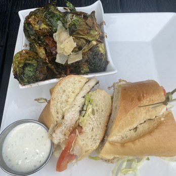 Tavern 180 - Grilled chicken club with a side of jalapeño bacon Brussels sprouts - American Near Me - Sioux Falls, South Dakota Tavern 180 - Grilled chicken club with a side of jalapeño bacon Brussels sprouts - American Near Me - Sioux Falls, South Dakota