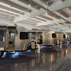 Reno Airstream Adventures - A shiney line of Airstreams. So so beautiful.