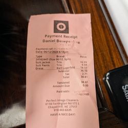 Perfect Image Cleaners - Best dry cleaners we've used to date. I love how professional, organized, detail-oriented they are, even keeping track of each item's brand.