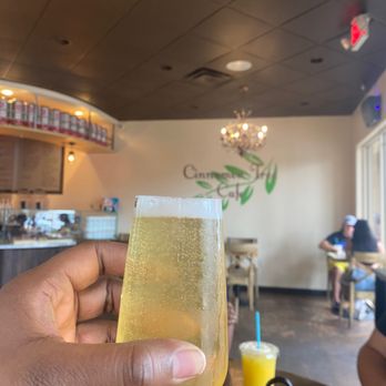 Cinnamon Tree Cafe - Peach mimosa - Creperies Near Me - Port Orange, Florida Cinnamon Tree Cafe - Peach mimosa - Creperies Near Me - Port Orange, Florida