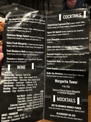Menu photo 1 Brass Monkey Providence, RI