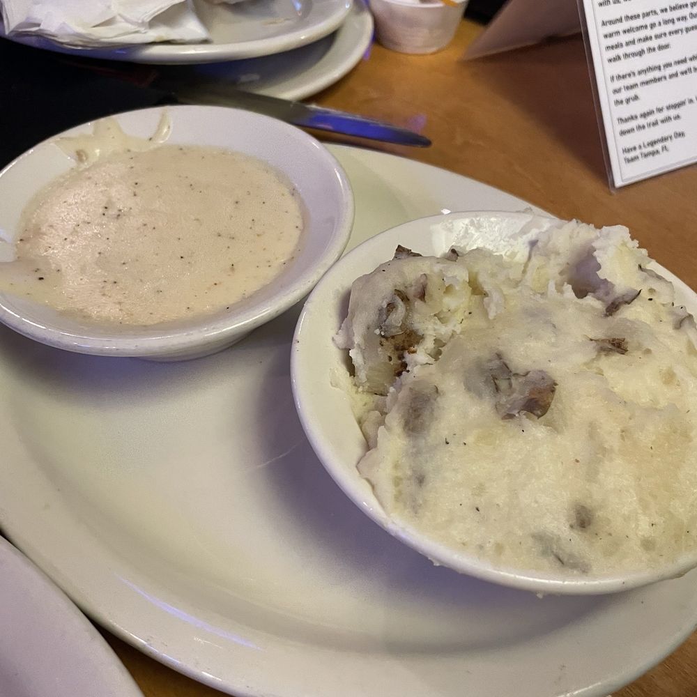 The made from scratch mashed potatoes with country gravy The made from scratch mashed potatoes with country gravy