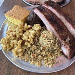 Ribs, oxtails, Dirty Rice, Mac n cheese, cornbread Ribs, oxtails, Dirty Rice, Mac n cheese, cornbread