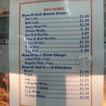 Han-D-Sak No 2 - ows a menu for the restaurant - Grocery Near Me - Oklahoma City, Oklahoma Han-D-Sak No 2 - ows a menu for the restaurant - Grocery Near Me - Oklahoma City, Oklahoma