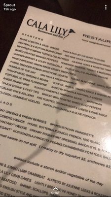 Menu photo 8 Cala Lily Restaurant And Bar Gibsonia, PA Menu photo 8 Cala Lily Restaurant And Bar Gibsonia, PA