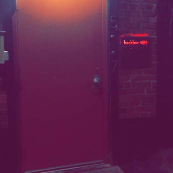 backbar - entrance to the bar in the alley next to Bronwyn - Cocktail Bars Near Me - Somerville, Massachusetts
