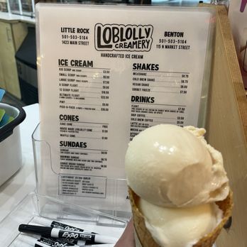 Loblolly Creamery - Buttermilk and salted caramel ice cream in a housemade waffle cone - Ice Cream & Frozen Yogurt Near Me - Little Rock, Arkansas Loblolly Creamery - Buttermilk and salted caramel ice cream in a housemade waffle cone - Ice Cream & Frozen Yogurt Near Me - Little Rock, Arkansas
