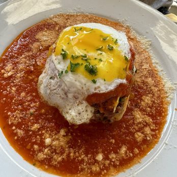 Immigrant Son Caffe - After the first cut, breakfast lasagna - New American Near Me - Ventura, California