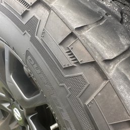 Tire worn down from poor alignment