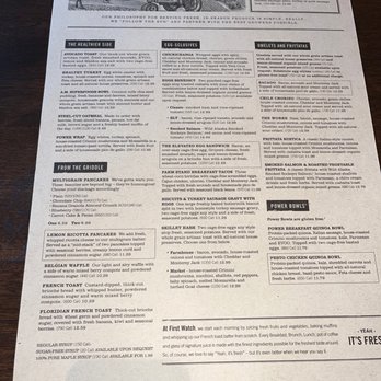 First Watch - Menu page 1 - American Near Me - Aurora, Colorado