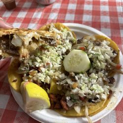 Leo Hot Dogs - Abodabo tacos, carne asada tacos and carne asada quesadilla.