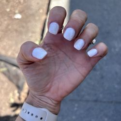 Majestic Nails - Dipped mani with beautiful white sparkle