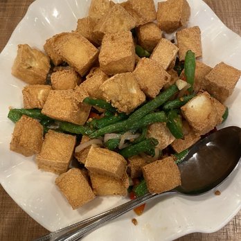 606 - Salt & Pepper Fried Tofu and String Beans - Hong Kong Style Cafe Near Me - San Francisco, California