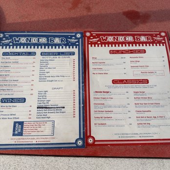 Wonder Bar - Menu - Tiki Bars Near Me - Asbury Park, New Jersey Wonder Bar - Menu - Tiki Bars Near Me - Asbury Park, New Jersey