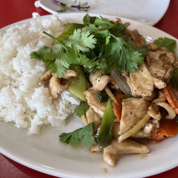 Pho Golden - Stir-fried vegetables with ginger chicken on jasmine rice - Vietnamese Near Me - Niagara Falls, New York