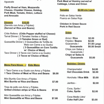 Tacos El Paisa - a menu for a mexican restaurant - Mexican Near Me - Neosho, Missouri Tacos El Paisa - a menu for a mexican restaurant - Mexican Near Me - Neosho, Missouri