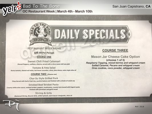 Menu photo 8 Bad to the Bone BBQ San Juan Capistrano, CA