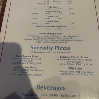 Cousins Pizza Pub - Menu - Pizza Near Me - Roselle, Illinois