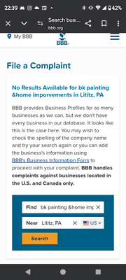 BK Painting & Home Improvements Logo