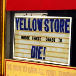 The Yellow Store - Sign in window 3/10