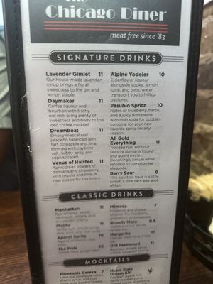 Menu photo 2 The Chicago Diner, Lakeview Chicago, IL Menu photo 2 The Chicago Diner, Lakeview Chicago, IL