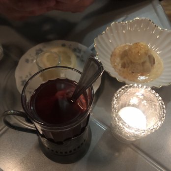 Kachka - Rose tea and  Bird 's Milk Cake - Russian Near Me - Portland, Oregon