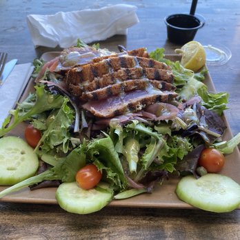 Encinitas Fish Shop - Blackened Ahi Tuna salad.  Excellent food!   Great patio and friendly staff. - Seafood Near Me - Encinitas, California