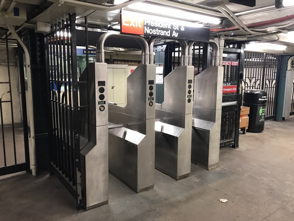 MTA PRESIDENT ST. SUBWAY STREET Nostrand Ave, Brooklyn, New York