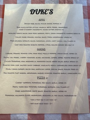 Menu photo 1 Duke's Dining Hall Crockett, CA Menu photo 1 Duke's Dining Hall Crockett, CA