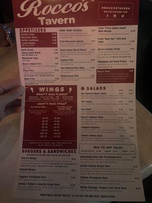 Menu photo 8 Rocco's Tavern Pasadena, CA