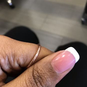 Bella Nails & Spa - These are my white tip nails , yes all natural no acrylic, you will see a gap ,should've been filled initially .lack of product/overlay - Skin Care Near Me - Riverside, California Bella Nails & Spa - These are my white tip nails , yes all natural no acrylic, you will see a gap ,should've been filled initially .lack of product/overlay - Skin Care Near Me - Riverside, California