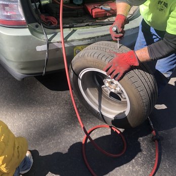 Busy Bee Roadside - Tire being patched - Roadside Assistance Near Me - pahoa, Hawaii