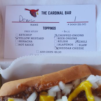The Cardinal Bar - Yummy - Hot Dogs Near Me - Wake Forest, North Carolina