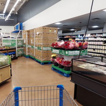 Walmart Supercenter - Pallets blocking produce into bakery - Department Stores Near Me - Wimauma, Florida
