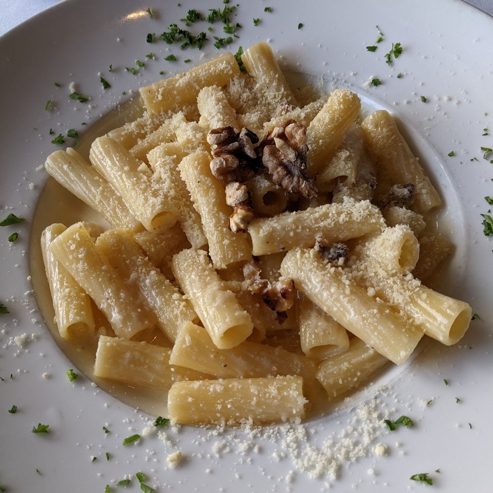 Rigoletto's Cafe - Rigatoni in Walnut Cream Sauce - Italian Near Me - Edmonton, Alberta Rigoletto's Cafe - Rigatoni in Walnut Cream Sauce - Italian Near Me - Edmonton, Alberta