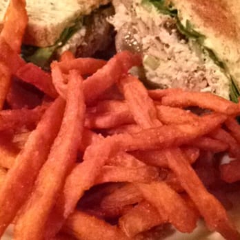 Seasons Restaurant - Chicken Salad on Wheat Berry Bread with Sweet Potato Fries - American Near Me - Corbin, Kentucky Seasons Restaurant - Chicken Salad on Wheat Berry Bread with Sweet Potato Fries - American Near Me - Corbin, Kentucky