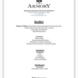 Buffet menu Buffet menu