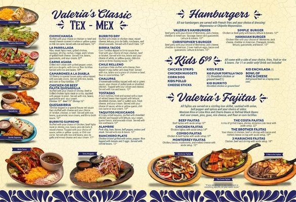 Menu photo 2 Valerias Restaurant Texarkana, TX Menu photo 2 Valerias Restaurant Texarkana, TX