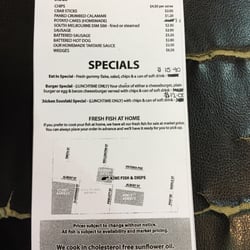 Kiwi Fish & Chips - Food menu - 02/05/16