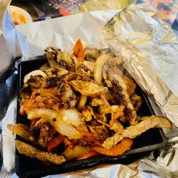 La Palma Mexican Grill - Lunch portion of beef fajitas