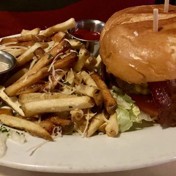 Roaring Fork - Burger with truffle fries - American Near Me - Austin, Texas