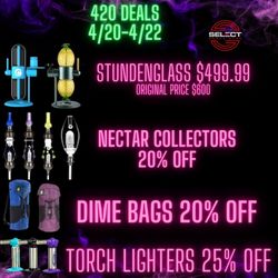 Select Smoke Shop - Tarzana - Shop our 420 sale for the best deals on smoking accessories! We've got everything you need to enjoy your favorite herbs and concentrates. Do