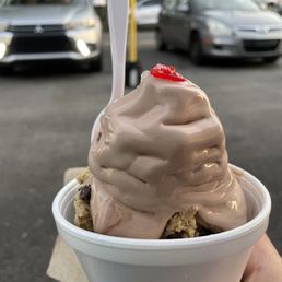 Sundae with Chocolate Ice Cream, Cookie Dough and Oreos